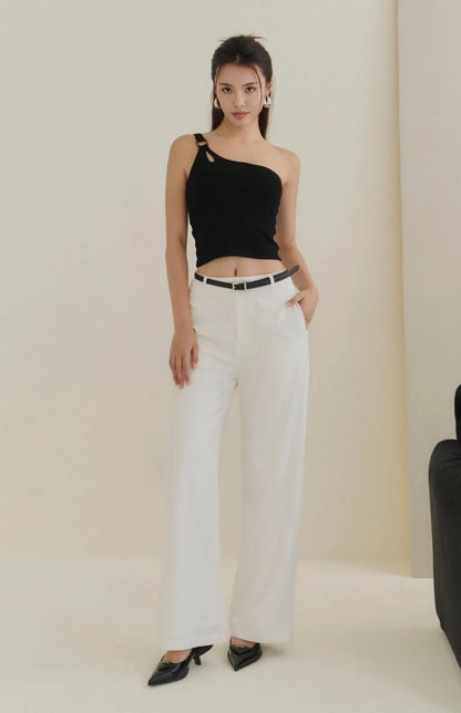 (預購) High-Waist Panelled Wide-Leg Jeans<br/>修身拼接剪裁軟牛仔寬褲