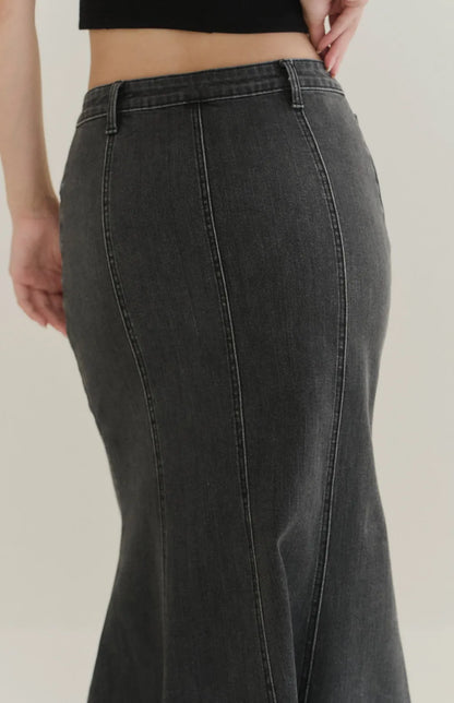 Denim Mermaid Maxi Skirt<br/>牛仔魚尾長裙