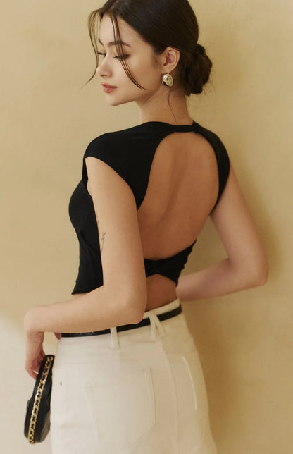 Tencel Twist Back Bra Top<br/>天絲美背後扭結Bra Top