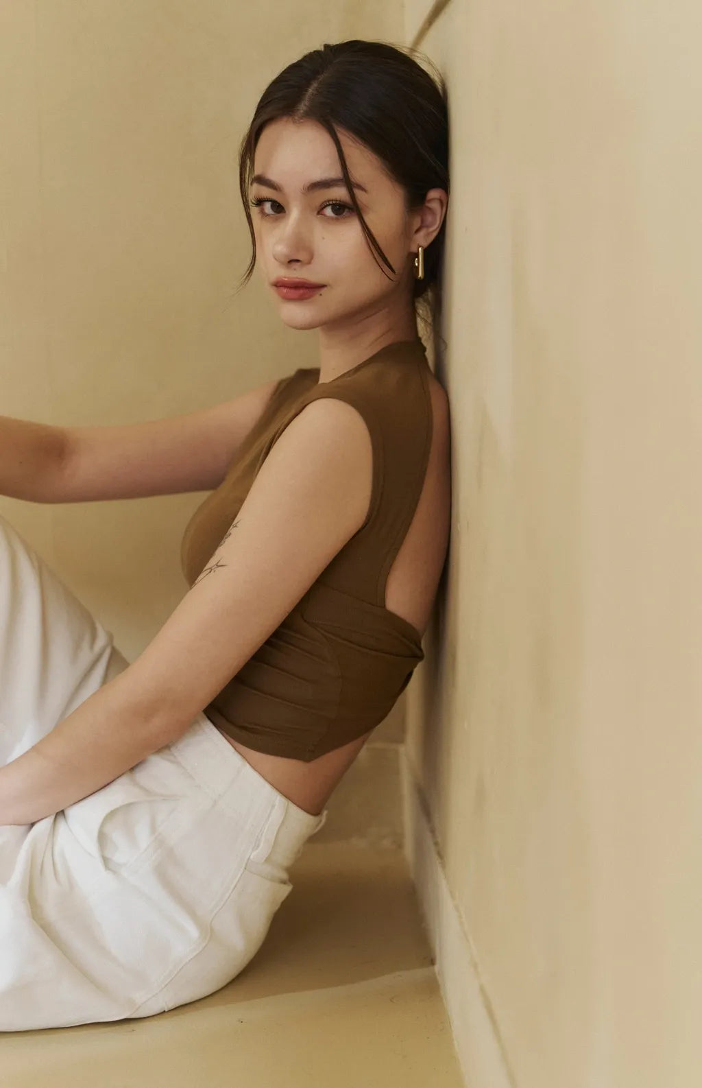 Tencel Twist Back Bra Top<br/>天絲美背後扭結Bra Top