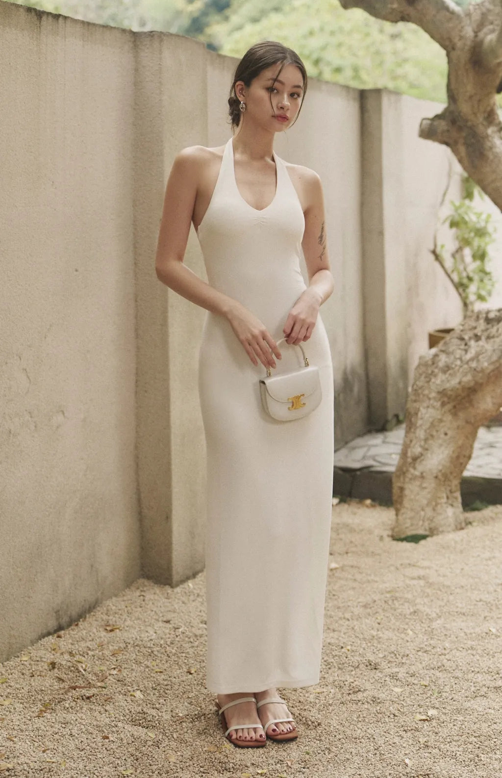 Ruched V-Neck Maxi Bra Dress<br/>V領抓皺美胸Bra Dress