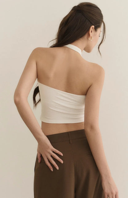 Halter Heart Shape Ruched Bra Top<br/>掛脖造型桃心抓皺Bra Top