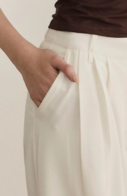 High-Waist Pleated Wide-Leg Suit Pants<br/>打褶寬版西裝褲