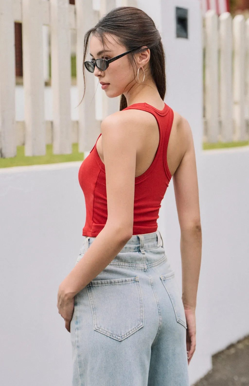 Racerback Square Neck Padded Tank<br/>美式辣妹工字坦克Bra Top
