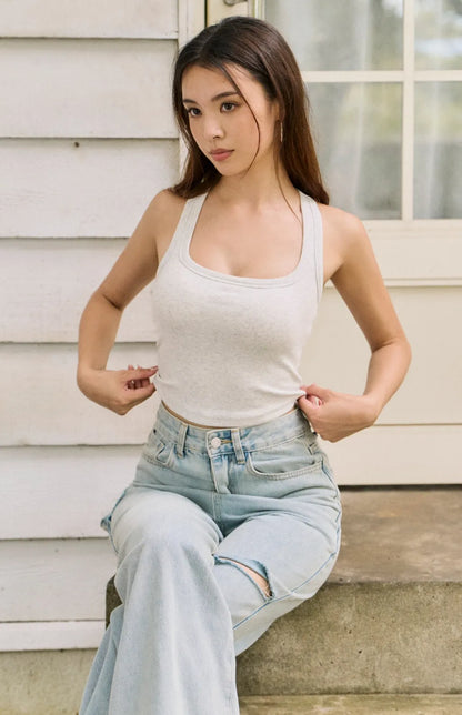 Racerback Square Neck Padded Tank<br/>美式辣妹工字坦克Bra Top