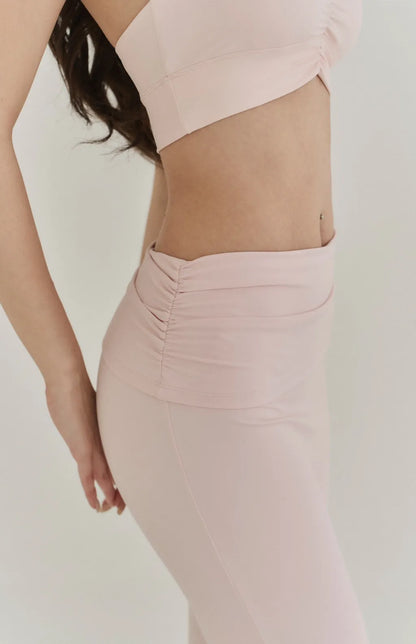 High-Waist Side Ruched Flare Pants<br/>寬腰側抓皺喇叭褲