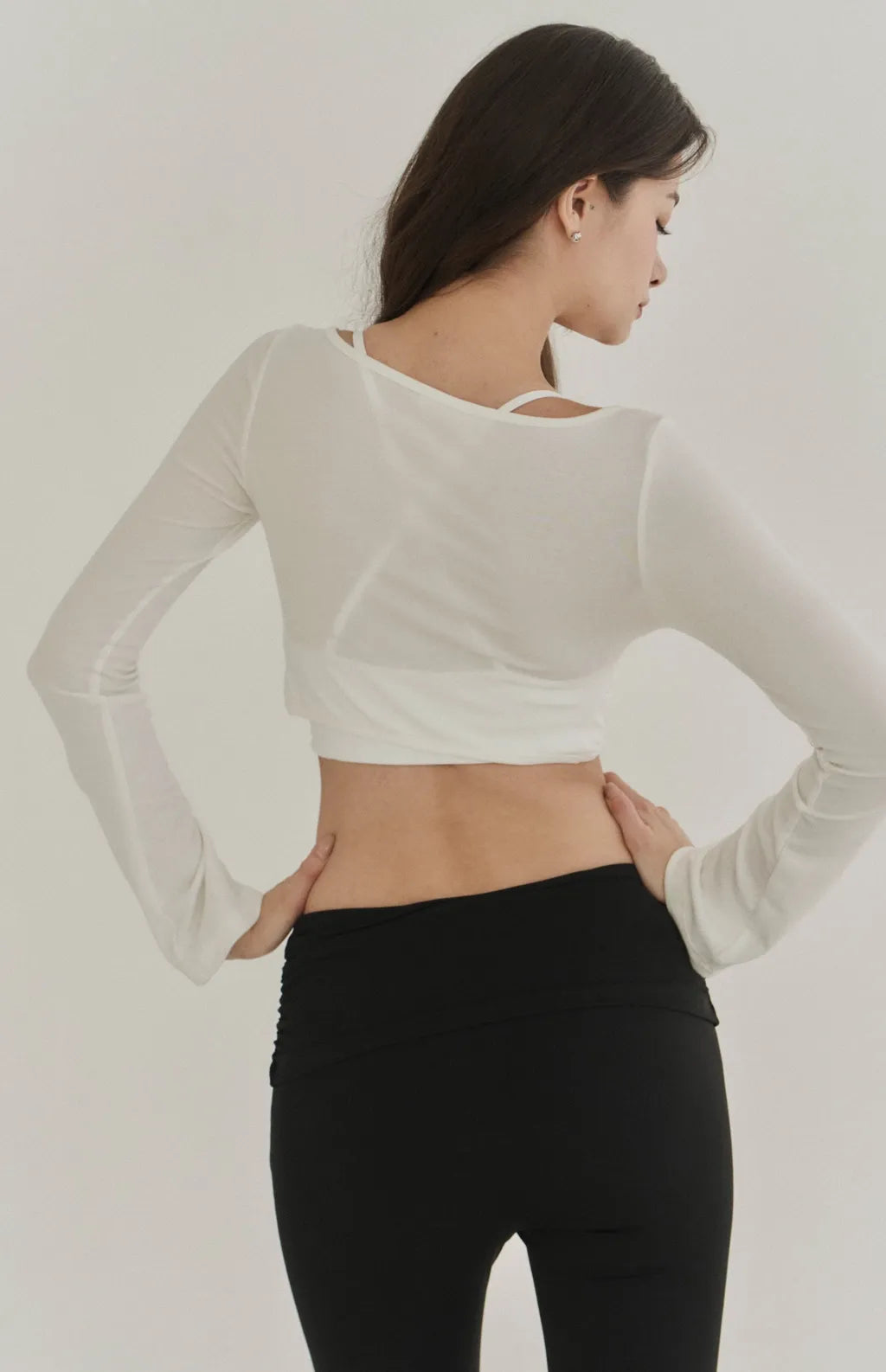 Lyocell Twist Front Lapel Shrug<br/>涼感萊塞爾紐結翻領罩衫