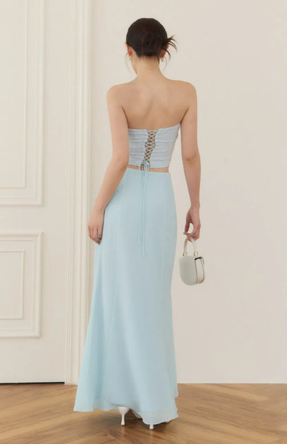 Chiffon Fitted Mermaid Maxi Skirt<br/>雪紡修身魚尾裙