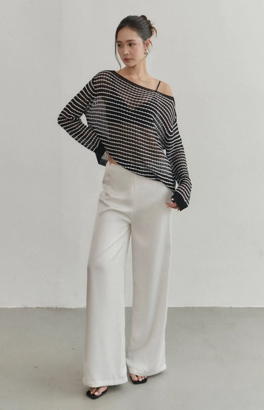 Silky Drapey Wide-Leg Trousers<br/>絲感垂墜寬褲