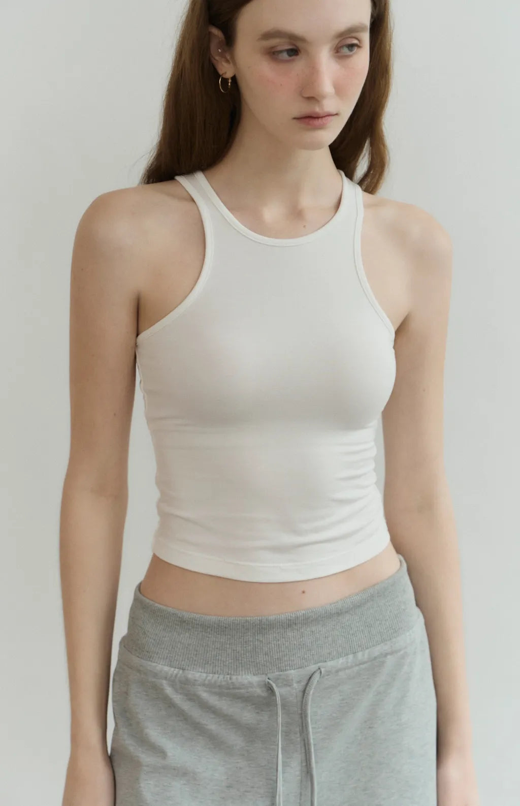 Barely-There Racerfront Bra Top<br/>輕裸削肩品牌刺繡Bra Top