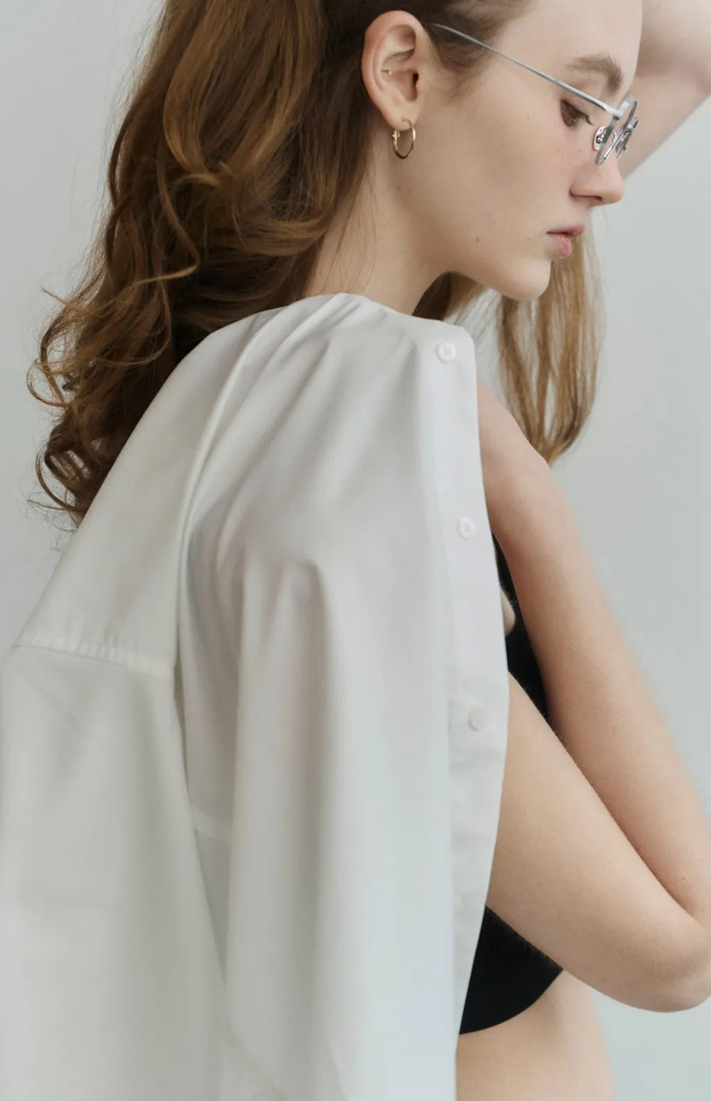 Water-Repellent Oversized Shirt<br/>抗潑水品牌刺繡襯衫