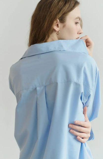 Water-Repellent Oversized Shirt<br/>抗潑水品牌刺繡襯衫
