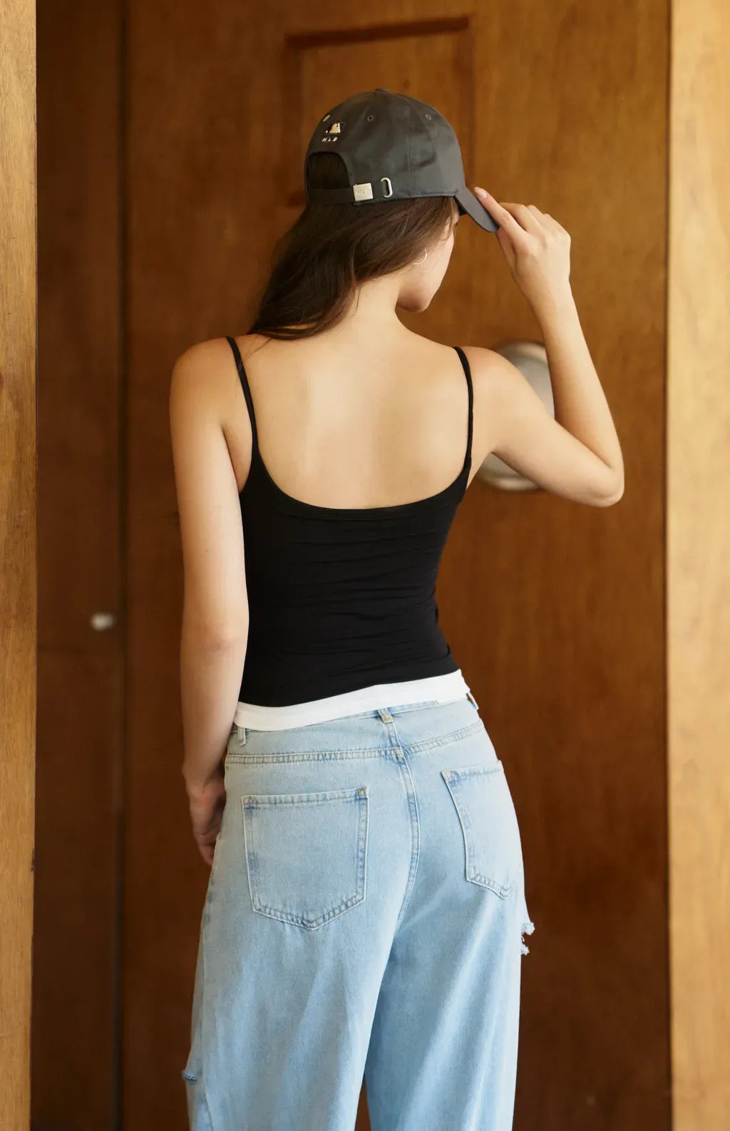 Slight V-Neck Two Piece Bra Top<br/>美式小V領假兩件Bra Top