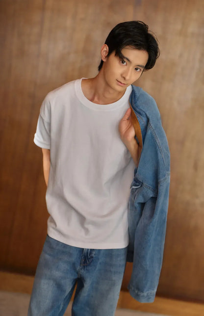 Crew Neck Blank T-shirt<br/>經典圓領挺版素T