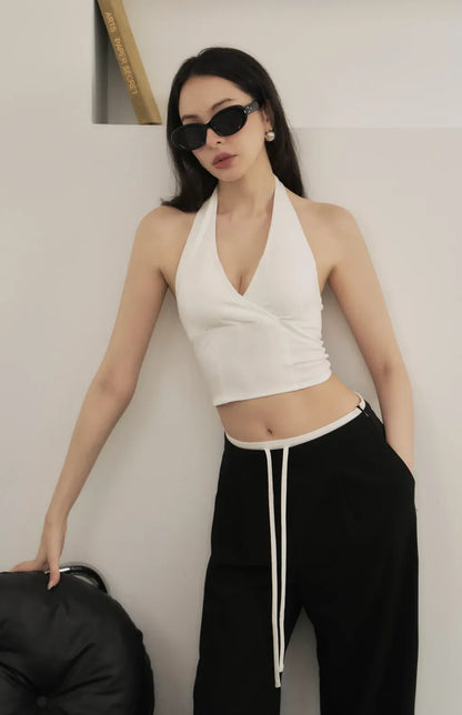 V-Neck Denim Bra Top<br/>率性繞頸V領牛仔Bra Top