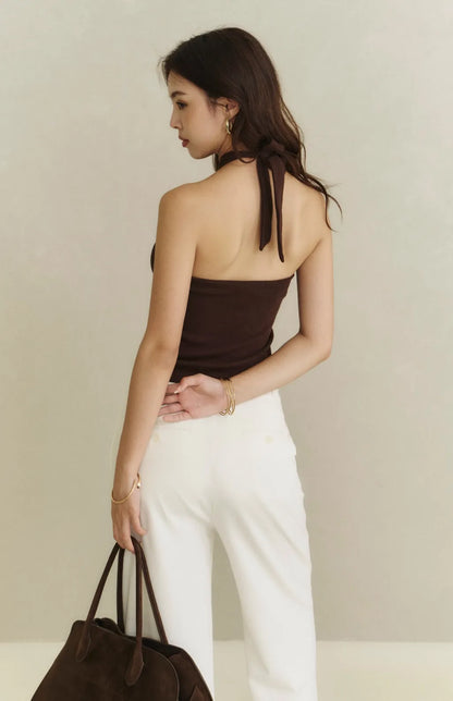 Woolen Multiway Halter Bra Top<br/>毛呢多穿繞頸綁帶Bra Top By Beigy - Milu