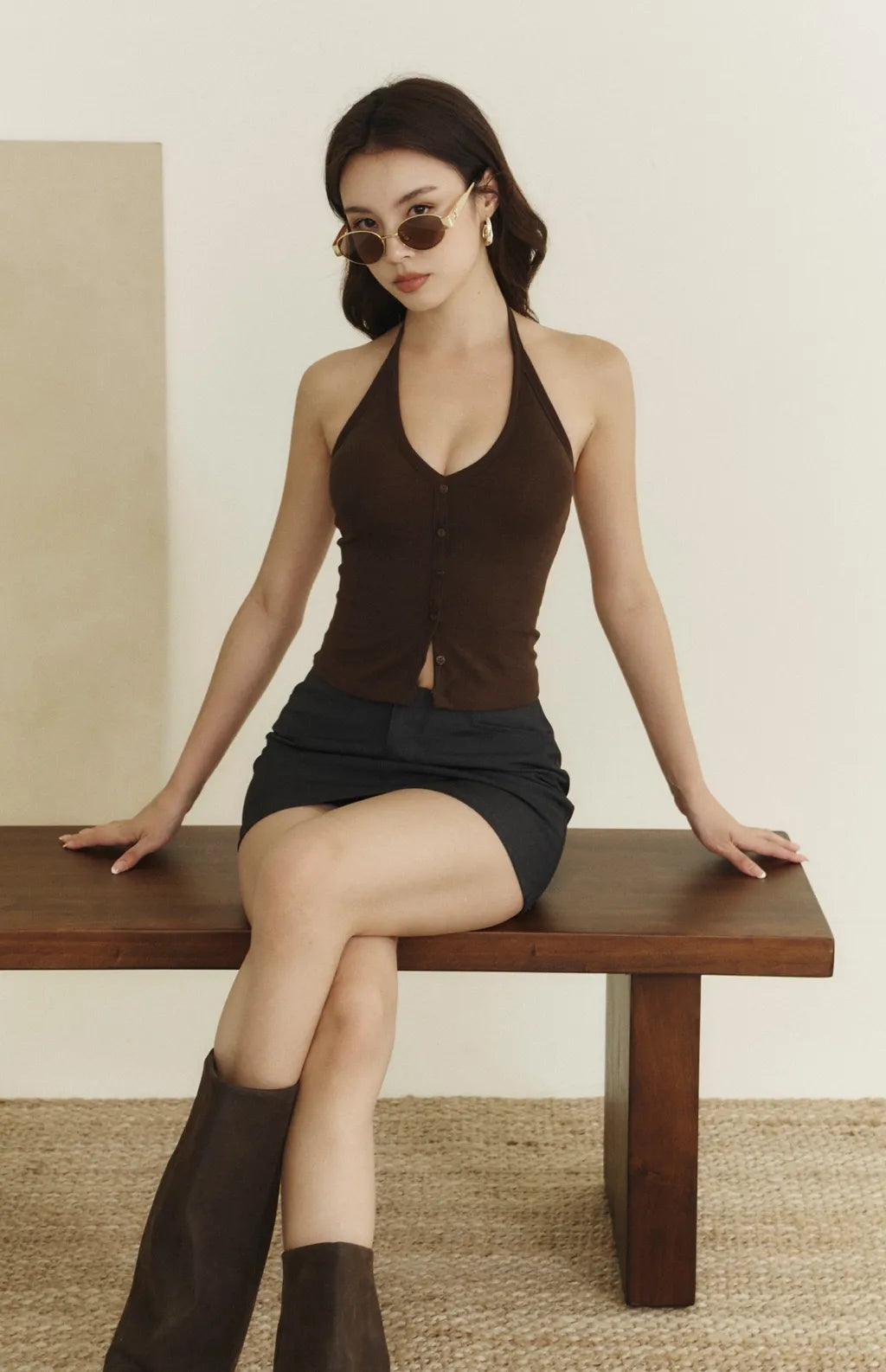 Structured Suit Skirt<br/>都會挺版西裝短褲裙 By Beigy - Milu