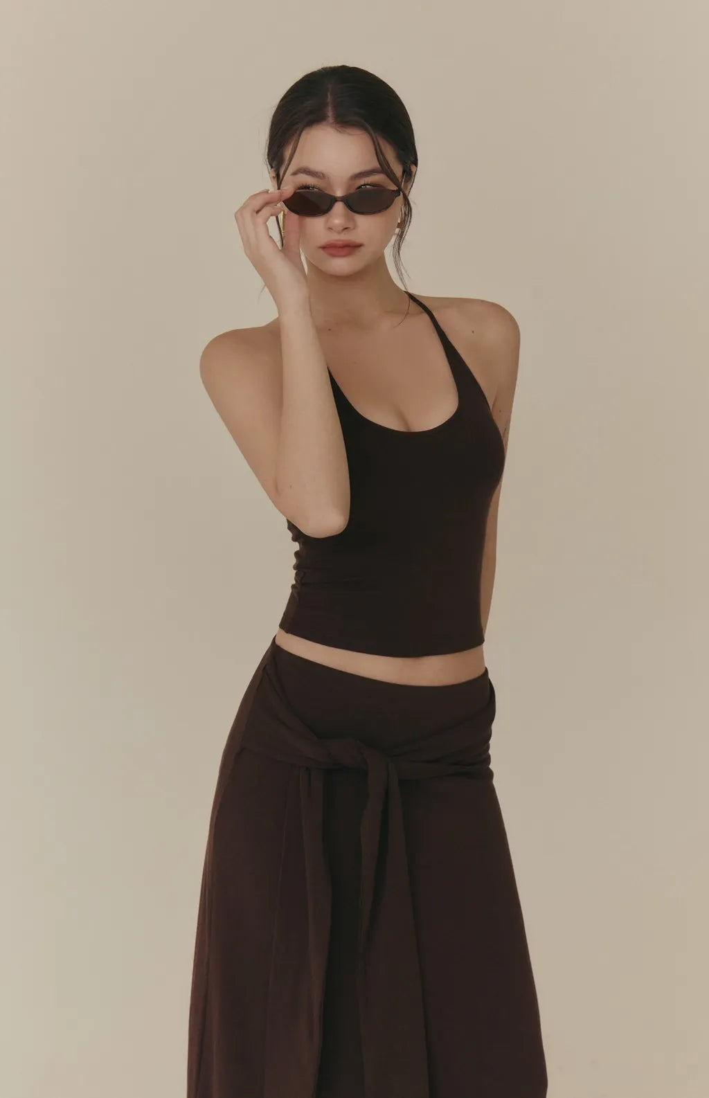 Cozy Wool-Blend U-Neck Racerback Bra Top<br/>羊毛暖絨U領挖背Bra Top