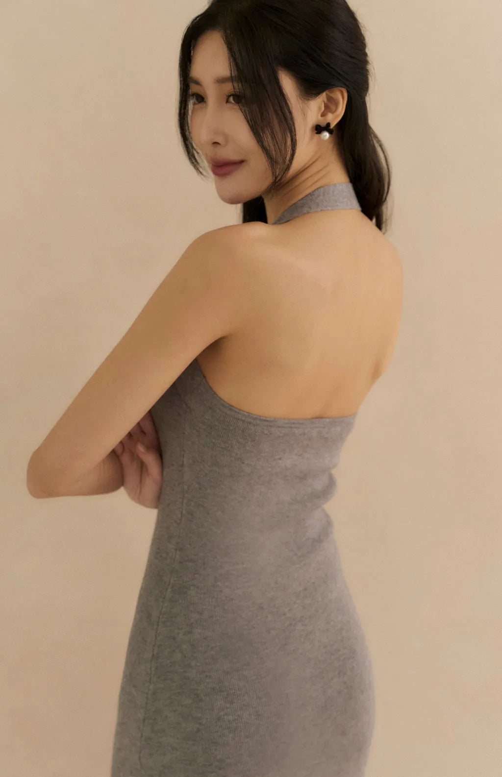 (現貨) Contrast Scalloped Halter Knit Bra Dress<br/>針織撞色花邊繞頸Bra Dress -【XS-M】
