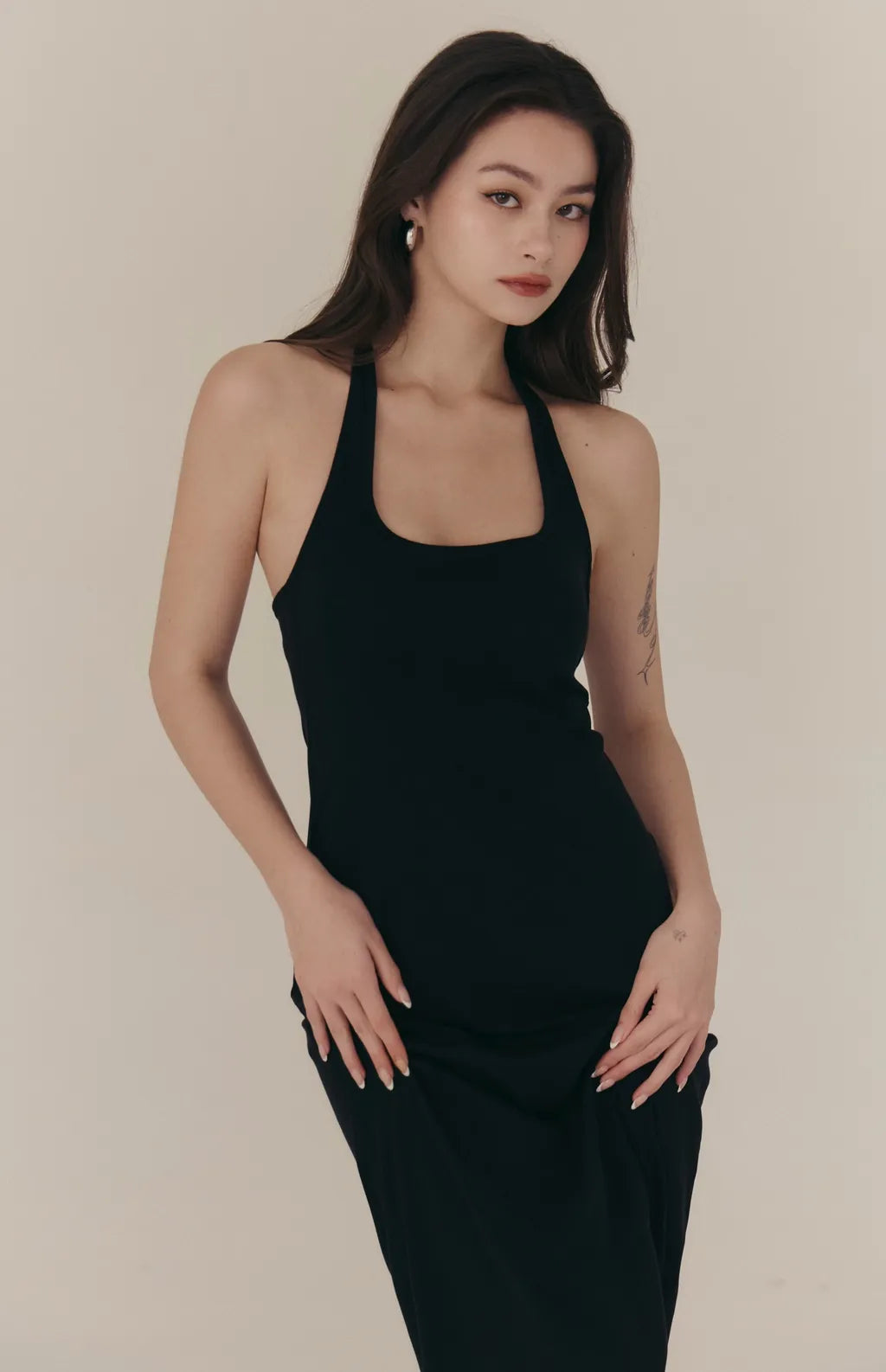 Tencel Halter Y-Back Maxi Bra Dress<br/>天絲削肩Y字美背Bra Dress