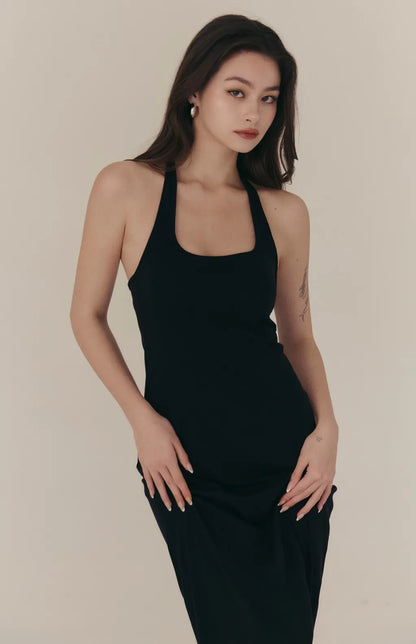 Tencel Halter Y-Back Maxi Bra Dress<br/>天絲削肩Y字美背Bra Dress