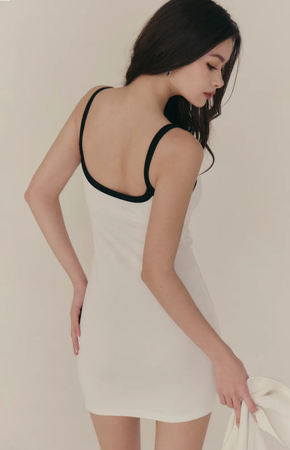 Ribbed U-Neck Bodycon Bra Dress<br/>細肩U領羅紋包臀Bra Dress