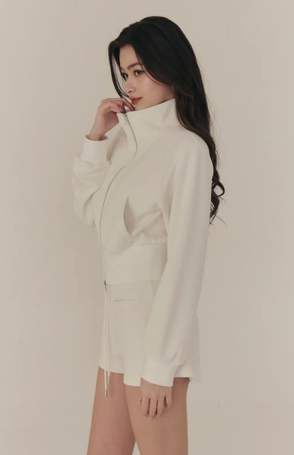 Cloud Stand-Collar Two-Way Zip Jacket<br/>雲感立領雙向拉鍊外套