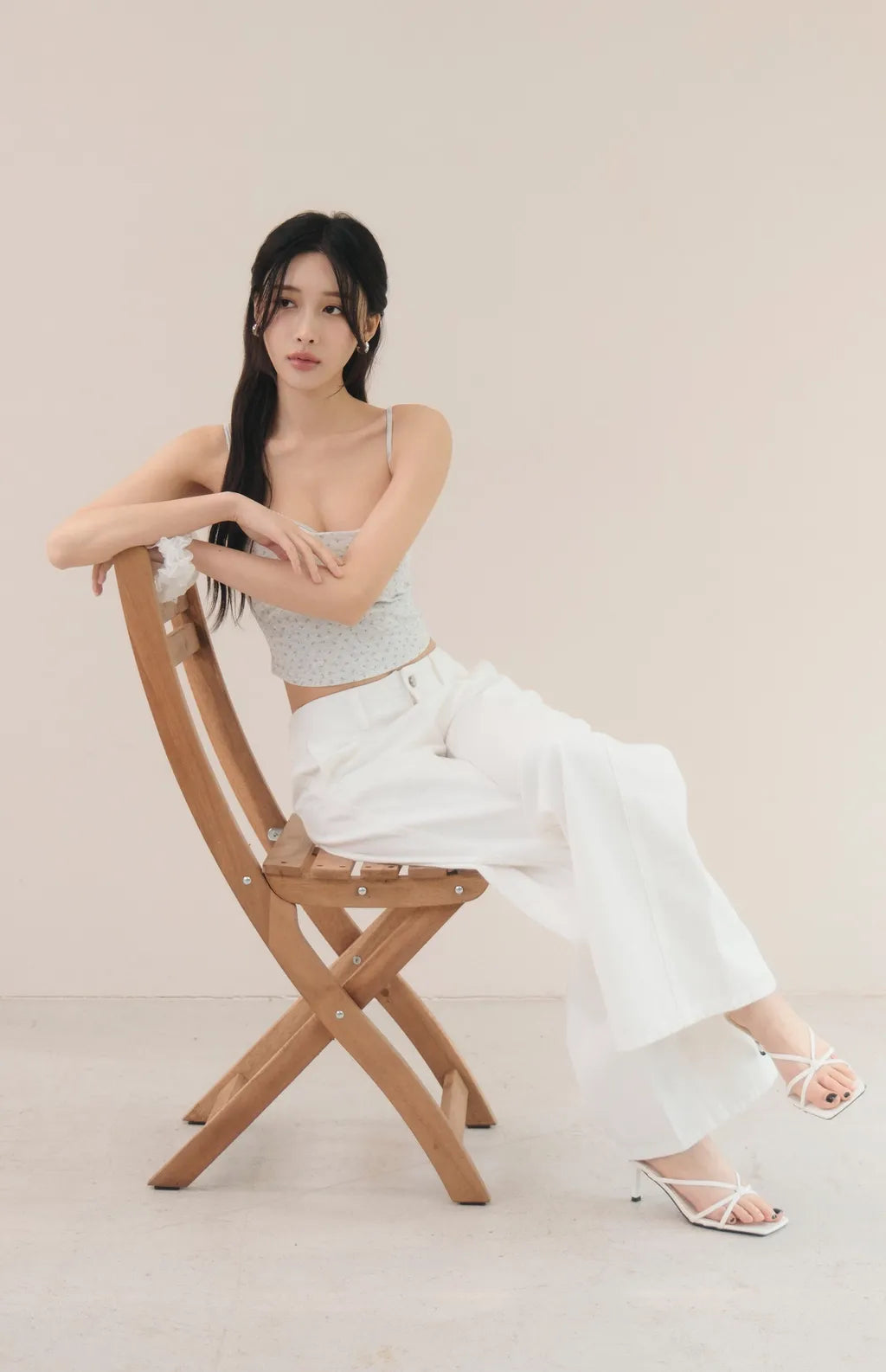French Ditsy Floral Faux-Layer Bra Top<br/>法式碎花假兩件Bra Top