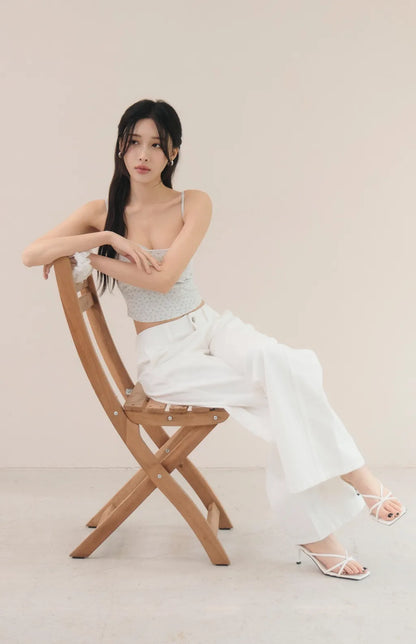 French Ditsy Floral Faux-Layer Bra Top<br/>法式碎花假兩件Bra Top