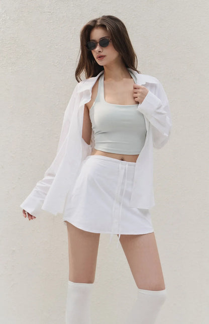 UPF50+ Drawstring A-Line Mini Skort<br/>防曬UPF50+抽繩Ａ字褲裙