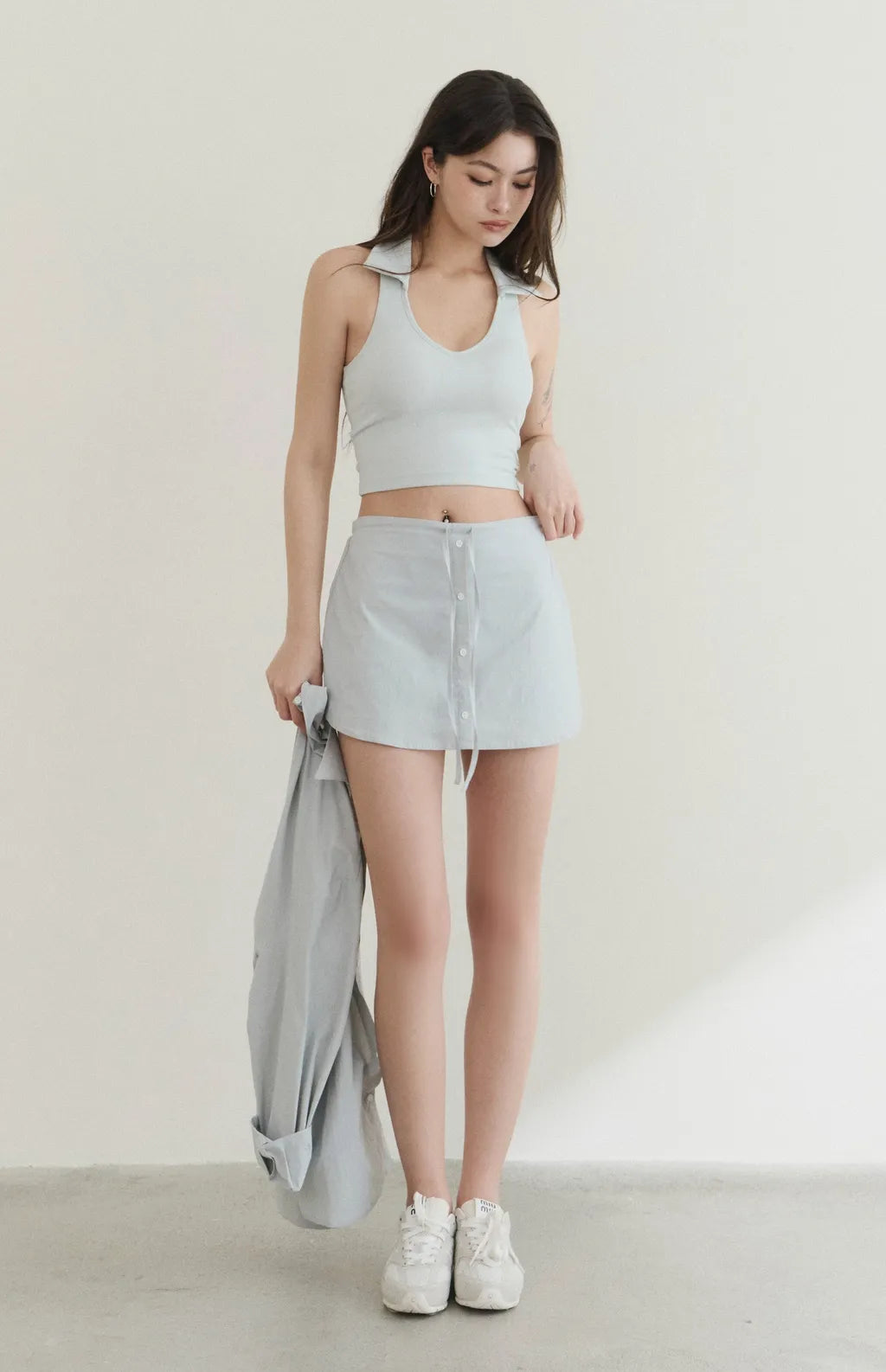 UPF50+ Drawstring A-Line Mini Skort<br/>防曬UPF50+抽繩Ａ字褲裙