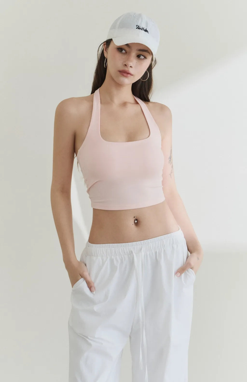 UPF50+ Drawstring Faux-Layer Wide Leg Pants<br/>防曬UPF50+抽繩假兩件直筒長褲