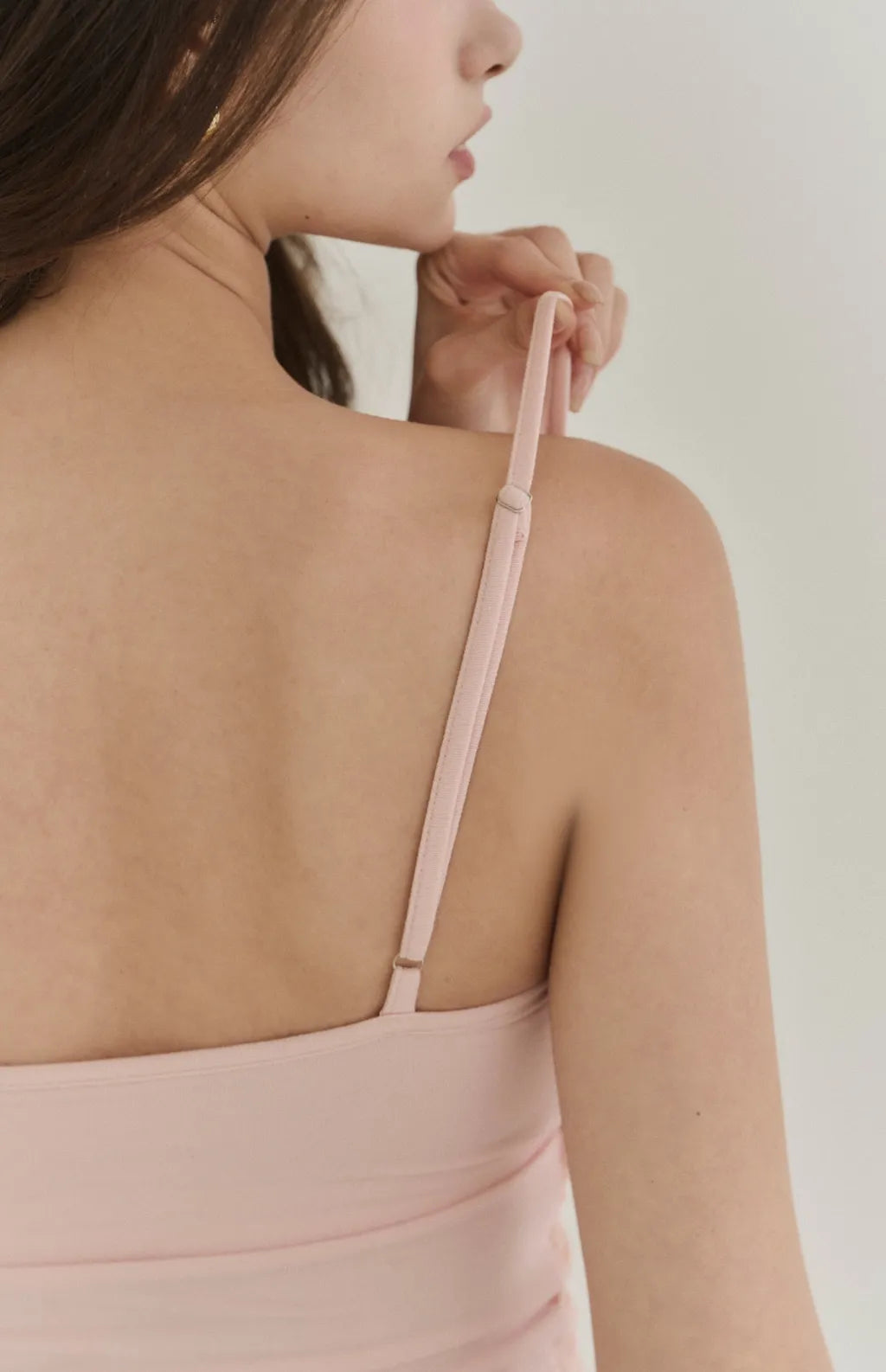 Sheer Mesh Ruched Plunge Bra Top<br/>V領網紗抓皺Bra Top