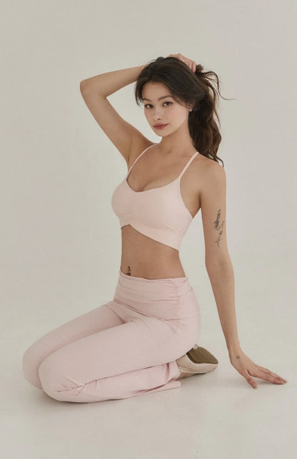 Ruched Crisscross Back Bra Top<br/>美胸抓皺後交叉Bra Top