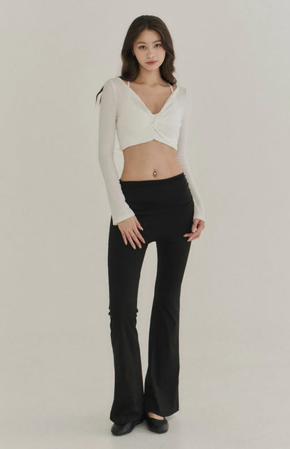 Lyocell Twist Front Lapel Shrug<br/>涼感萊塞爾紐結翻領罩衫