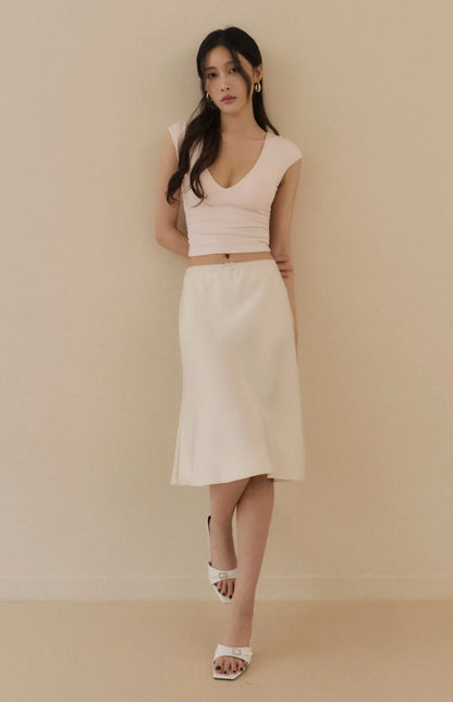 Satin Knee-Length Mermaid Skirt<br/>緞面魚尾及膝裙