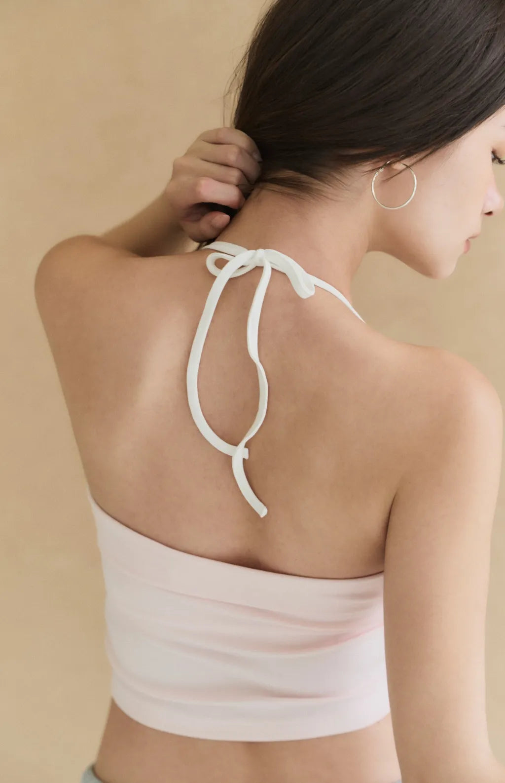 Layered Halter Tube Bra Top<br/>平口假兩件撞色莫代爾Bra Top