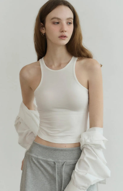 Barely-There Racerfront Bra Top<br/>輕裸削肩品牌刺繡Bra Top