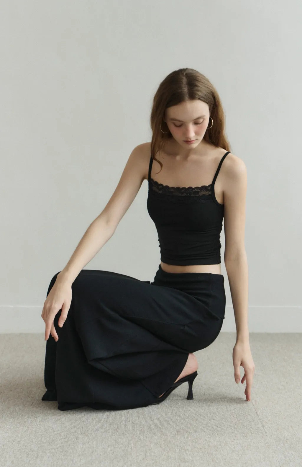 Fold-Over Ribbed Mermaid Maxi Skirt<br/>反折寬腰帶羅紋魚尾裙