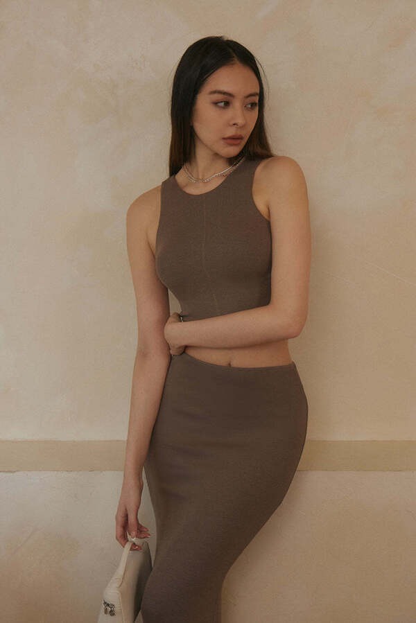 (最後一件) Elegant Rib Knit Bra Top<br/>一見鍾情羅紋BraTop -【L】