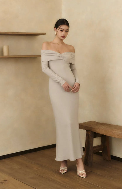 (最後現貨) Off-Shoulder Twist Mermaid Bra Dress<br/>裸肩抓皺魚尾Bra Dress -【XS-M】