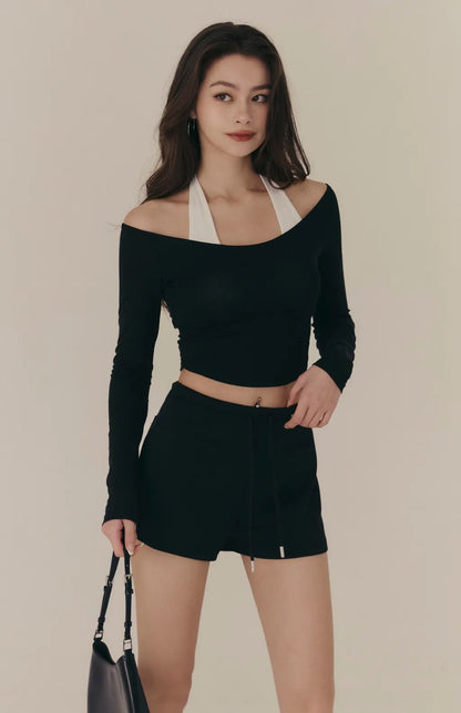 Cloud Drawstring A-Line Shorts<br/>雲感太空棉抽繩A字修身短褲