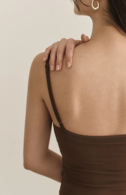 Lace-Trim Spaghetti Strap Bra Top<br/>細肩蕾絲簍空Bra Top