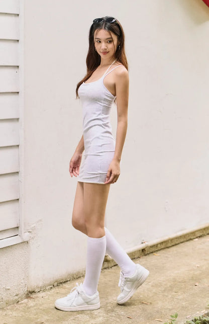 Contrast Trim Spaghetti Strap Bodycon Bra Dress<br/>美式辣妹撞色包臀Bra Dress