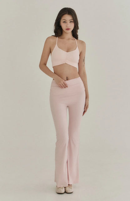 Ruched Crisscross Back Bra Top<br/>美胸抓皺後交叉Bra Top