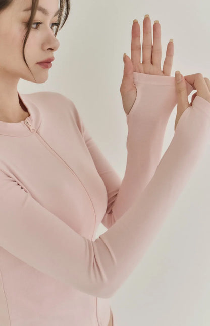 Modal Stand Collar Zip Crop Jacket<br/>莫代爾親柔感立領外套