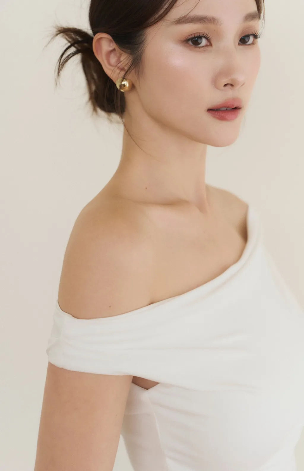 Lyocell Draped Boatneck Bra Top<br/>船型垂領萊塞爾Bra Top