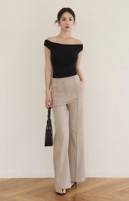 Lyocell Draped Boatneck Bra Top<br/>船型垂領萊塞爾Bra Top