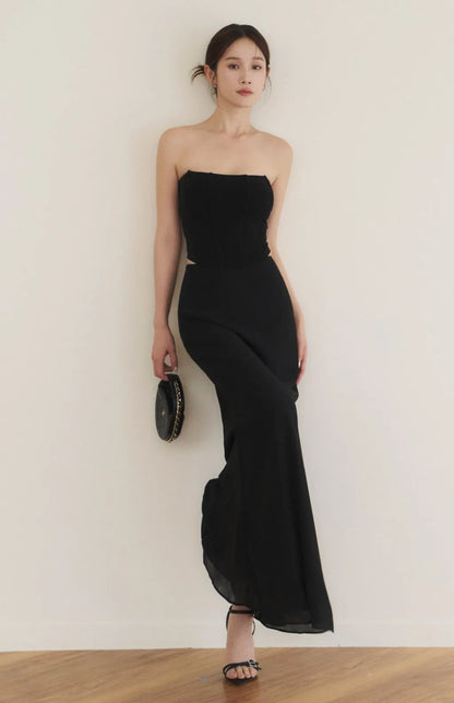 Strapless Boned Corset<br/>法式魚骨束腰平口Bra Top