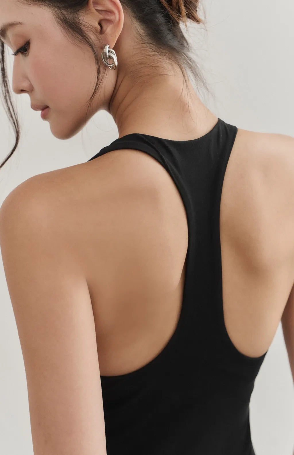 Modal Racerback Halter Maxi Bra Dress<br/>削肩工字美背莫代爾Bra Dress